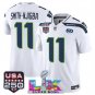 men's & kids Seahawks 11 Jaxon Smith-Njigba Jersey White Super Bowl LX and 50th Season & USA 250'