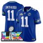 men's & kids Seahawks 11 Jaxon Smith-Njigba Jersey Royal 2026 Super Bowl LX & 50th Season Patch