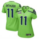 women's Seattle Seahawks 11 Jaxon Smith-Njigba Jersey Green 2026 Super Bowl LX Patch Football