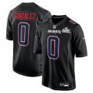 men's & youth New England Patriots 0 Christian Gonzalez Jersey Black Super Bowl LX Carbon Football