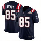 men's & kids New England Patriots 85 Hunter Henry Jersey Navy 2026 Super Bowl LX Game Patch Football