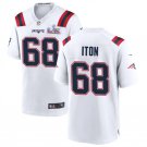 men's & kids New England Patriots 68 Isaiah Iton Jersey White 2026 Super Bowl LX Game Patch Football
