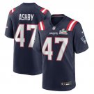 men's & kids New England Patriots 47 Julian Ashby Jersey Navy 2026 Super Bowl LX Game Patch Football
