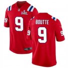 men's & kids New England Patriots 9 Kayshon Boutte Jersey Red 2026 Super Bowl LX Game Patch Football
