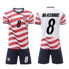 adult & kids USA Soccer Team Uniform Suit 8 Weston McKennie Jersey Set Home 2026 Red Activewear