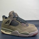 unisex UNDEFEATED × jumpman jordan four Retro basketball olive sneakers with shoes box