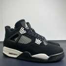 unisex jumpman jordan four Retro White Thunder athleisure fashion basketball sneakers with shoes box