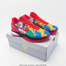 unisex size NK Kobe Bryant six VI Protro red multi-color combat basketball sneakers with shoes box