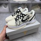 unisex swoosl logo Kobe Bryant six cream black CNY combat basketball sneakers with shoes box