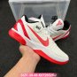 unisex swoosl logo Kobe Bryant six white red combat basketball sneakers with shoes box