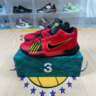 men's kyrie irving III red bruce lee combat basketball sneakers with shoes box