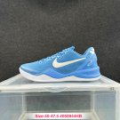 adults & youth unisex Bryant VIII white blue Basketball Sneakers with Shoes boxs