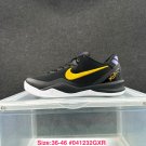 adults & youth unisex Bryant VIII black gold purple low Basketball Sneakers with Shoes boxs