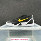 adults & youth unisex Bryant IX em black gold white low Comfort Basketball Sneakers with Shoes boxs
