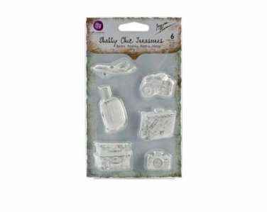 Prima White Resin Scrapbooking,Crafts,Travel,Luggage,Camera,Plane,Embellishments