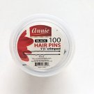 Annie 1-3/4" Black Crimped U-Shape Bobby Hair Pins - Fast Low Shipping Cost!