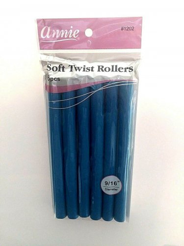 Annie Soft Twist 9/16" Hair Rollers Blue #1202