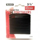 Annie Tangle-Free Black Stretchy Ponytail Holders