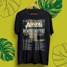 ASKING ALEXANDRIA ALL MY FRIENDS TOUR DATE 2024.ASKING ALEXANDRIA TOUR.UNISEX FRONT BLACK TEE CS81