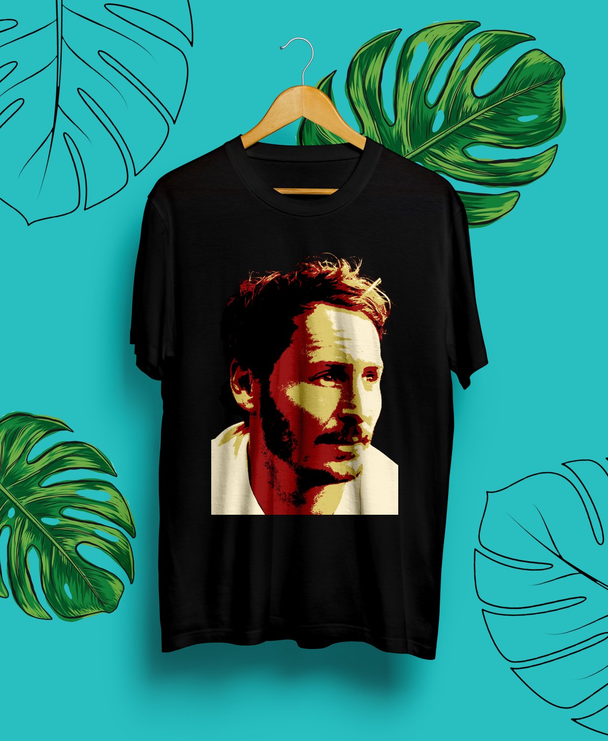BEN HOWARD POP ART STYLE.BEN HOWARD TOUR.UNISEX FRONT BLACK TEE CS81