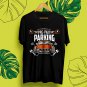 PRE PAID PARKING.VINTAGE TEE.UNISEX FRONT BLACK TEE CS81