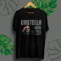 ELVIS COSTELLO & NIEVE U.K IRELAND TOUR 2024.ELVIS COSTELLO TOUR.UNISEX FRONT BLACK TEE CS82