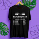 DARYL HALL & ELVIS COSTELLO SUMMER TOUR DATE 2024.DARYL HALL TOUR.UNISEX FRONT BLACK TEE CS81