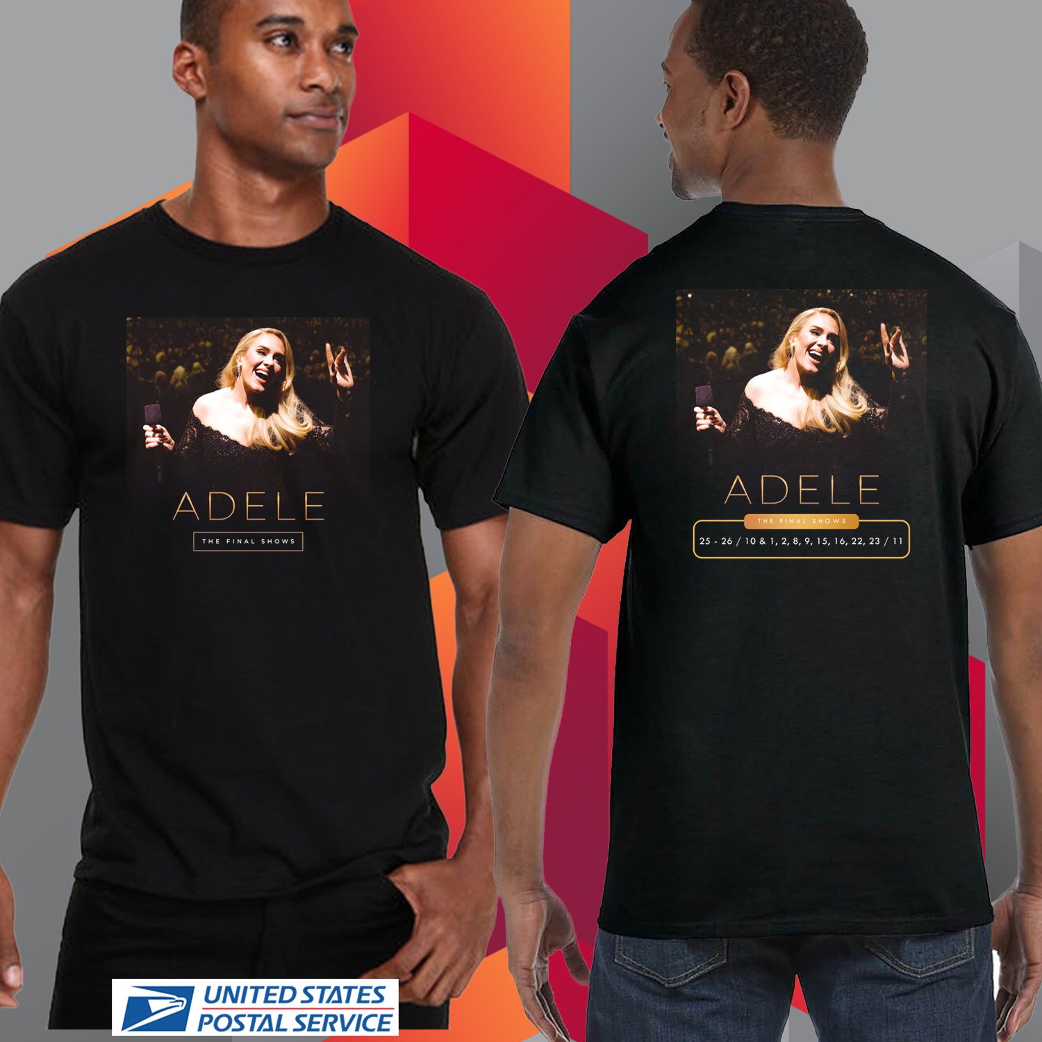 ADELE THE FINAL SHOW LAS VEGAS TOUR 2024. ADELE TOUR. UNISEX BLACK TEE CS81