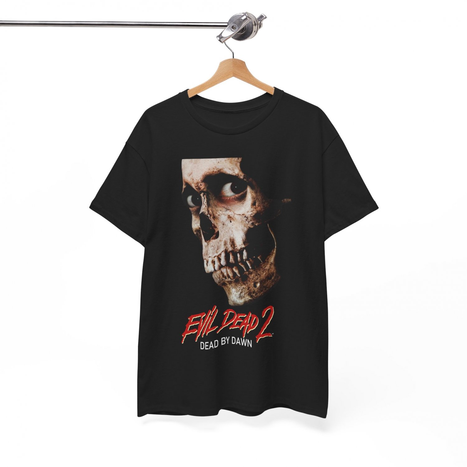 Retro Movie Poster Inspired By The Evil Dead 2 DTG Printed T-Shirt black