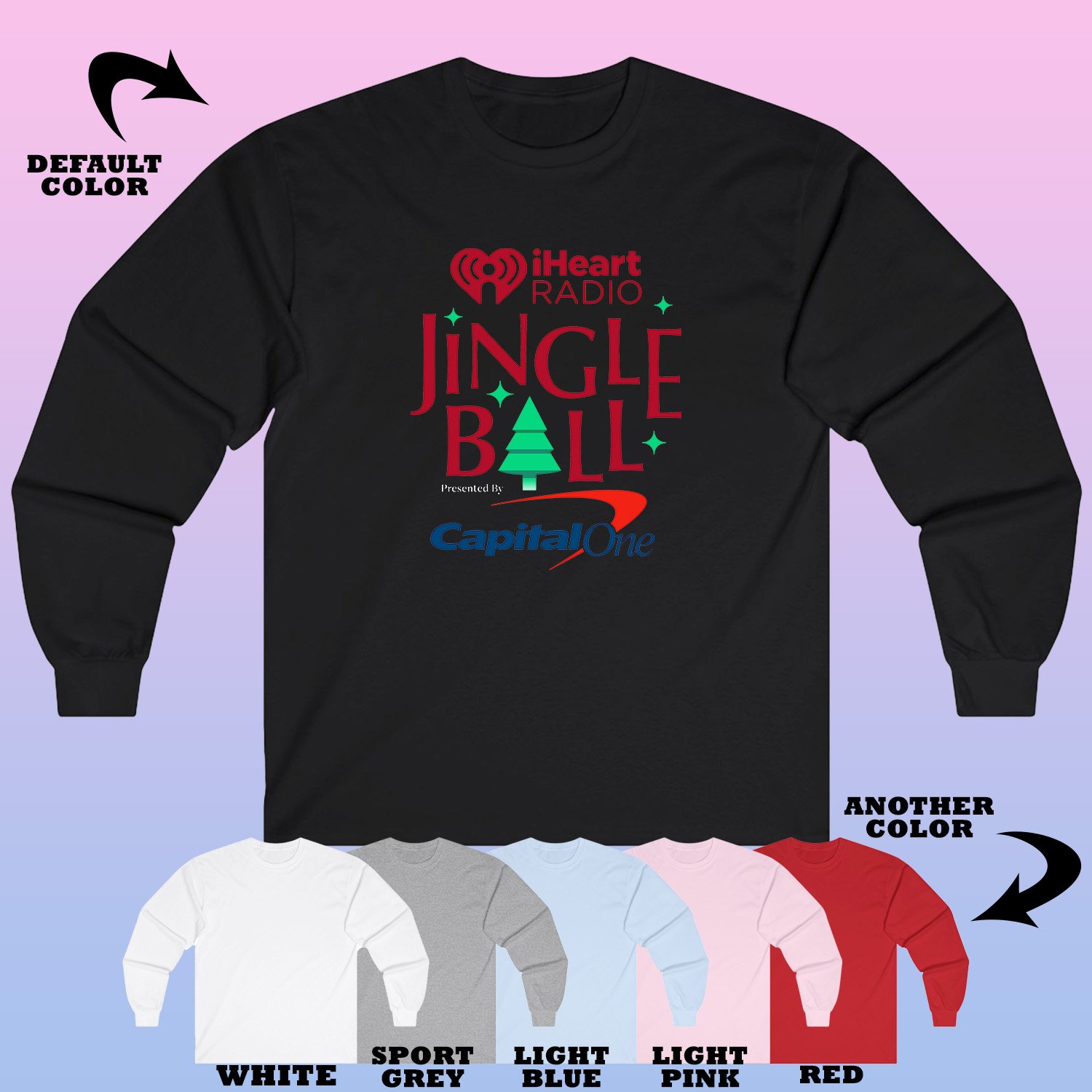 I HEART RADIO JINGLE BALL 2024. I HEART RADIO. FRONT SIDE UNISEX BLACK