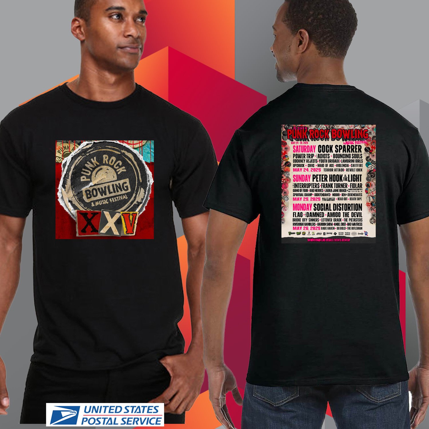 PUNK ROCK BOWLING LAS VEGAS FESTIVAL 2025. PUNK ROCK BOWLING. UNISEX BLACK TEE CS81