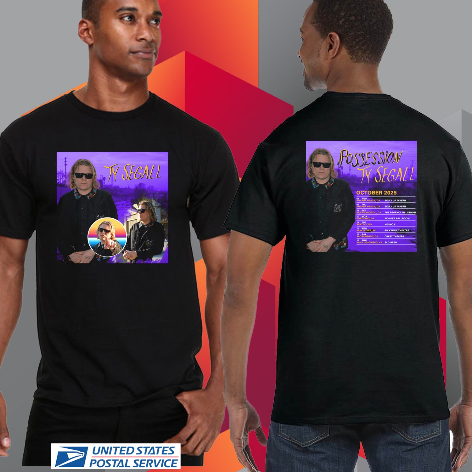 TY SEGALL POSESSION FALL TOUR 2025. TY SEGALL. UNISEX BLACK TEE CS81