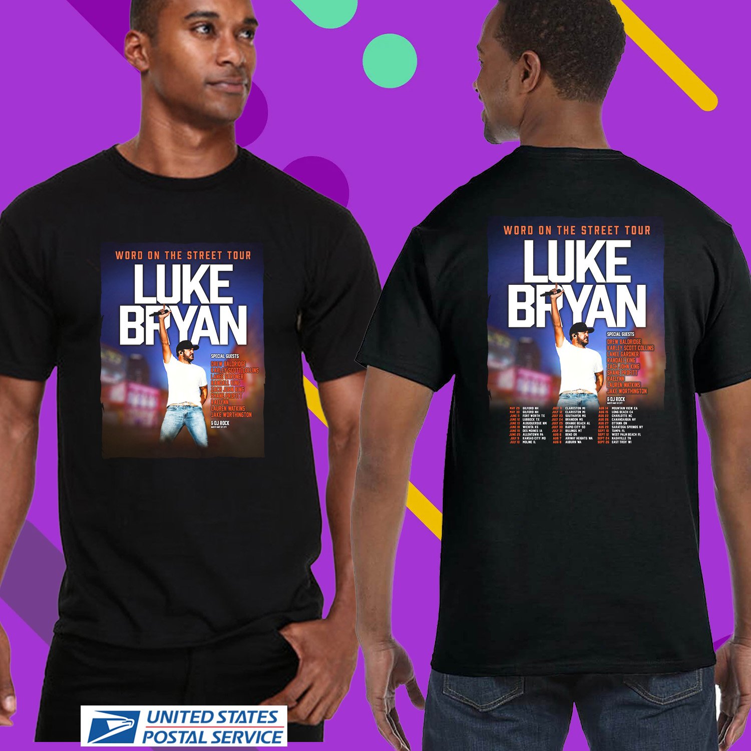 LUKE BRYAN WORD ON THE STREET NORTH AMERICA TOUR 2026. LUKE BRYAN. UNISEX TEE CS81