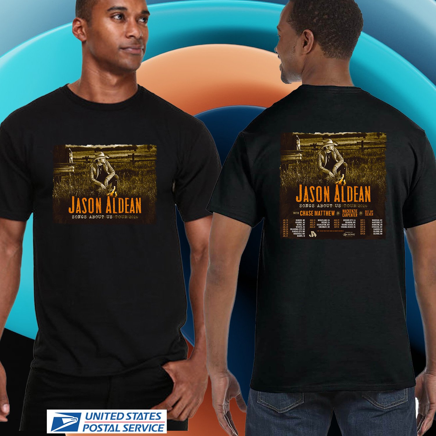 JASON ALDEAN SONGS ABOUT US USA TOUR 2026. JASON ALDEAN. UNISEX TEE CS81