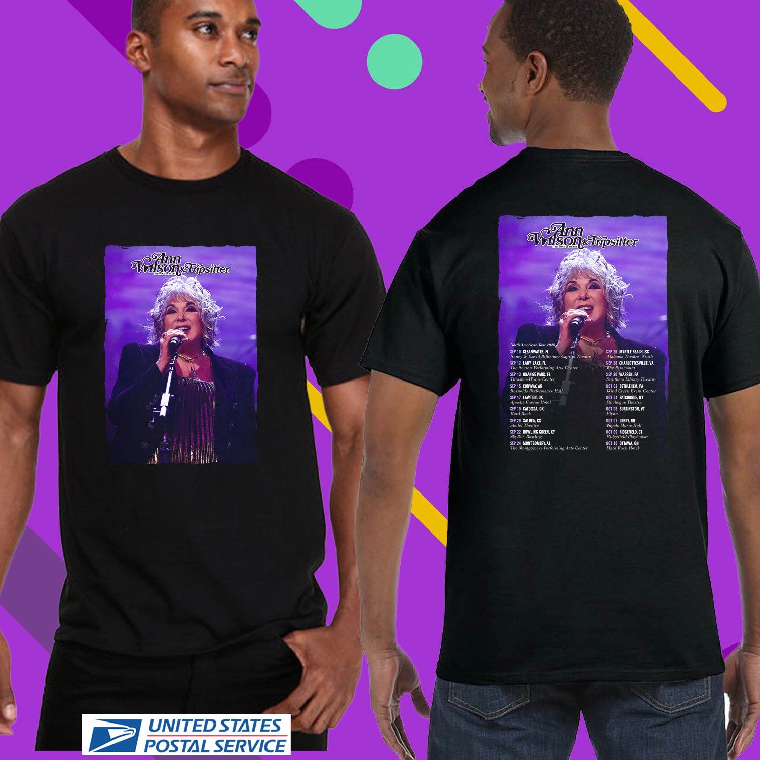 ANN WILSON HEART & TRIPSITTER FALL TOUR 2026. ANN WILSON. UNISEX TEE CS81