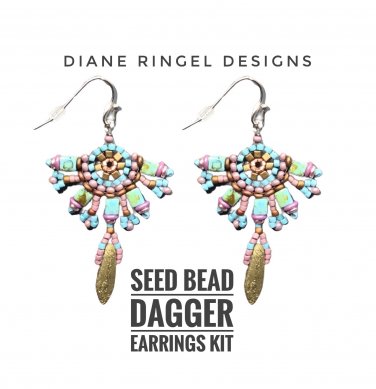 Beaded Dagger Earring Kit & Instruction K2