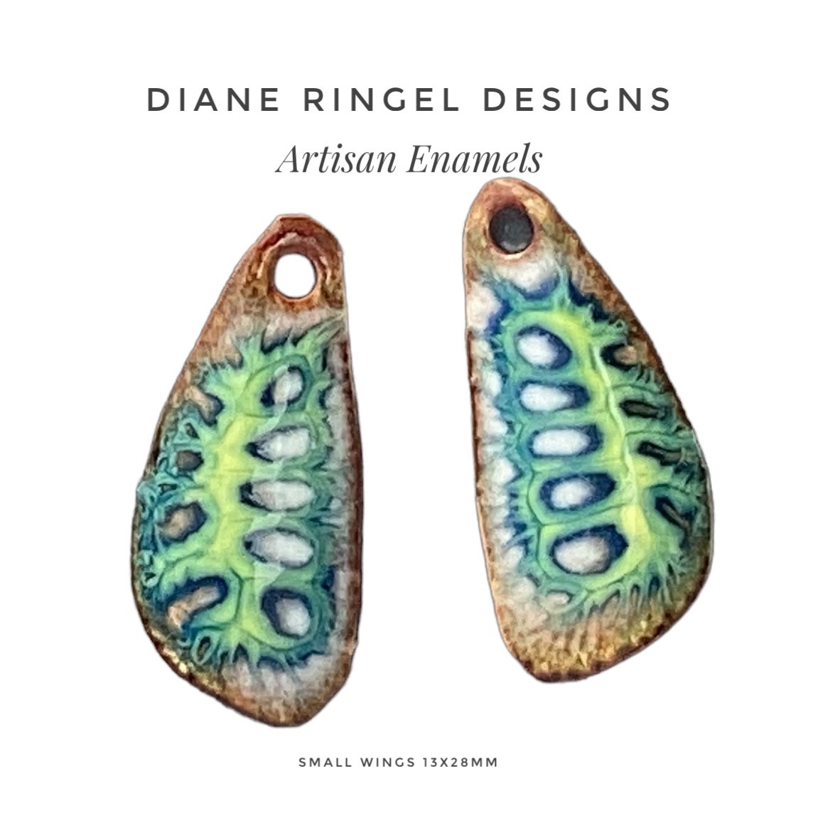Enamel Wing Components - White/Blue/Yellow