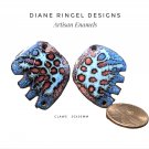 Enamel Claw Components - Blue/Raspberry