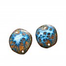 Enamel 19mm Stone Pair - Blue C3
