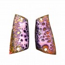 Enamel Trapezoid Pair - Pink & Purple C7