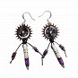 Purple Moon Earrings - Handmade Artisan Earrings