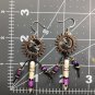 Purple Moon Earrings - Handmade Artisan Earrings