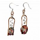 Miriam's Tapestry Earrings - Handmade Polymer Clay & Copper Earrings