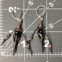 Moon Drop Earrings - Handmade Black Lampwok & Glass Dangle Earrings