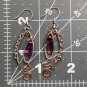 Amethyst Seraphim Earrings - Artisan Made Glass & Copper Spiral Dangle Earrings
