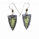 Shield of Ado Earrings - Artisan Copper Enamel Earrings