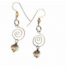 Ancient Path Earrings - Handmade Stone & Spiral Dangle Earrings
