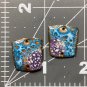 Square Torch-Fired Copper Enamel Components &acirc;�� Artisan Earring or Pendant Blanks