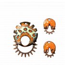 Hoop Torch-Fired Copper Enamel Component Set – Artisan Earring Blanks | DianeRingelDesigns