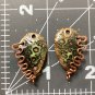 Wired Teardrop Torch-Fired Copper Enamel Components &acirc;�� Artisan Earring Blanks | DianeRingelDesigns
